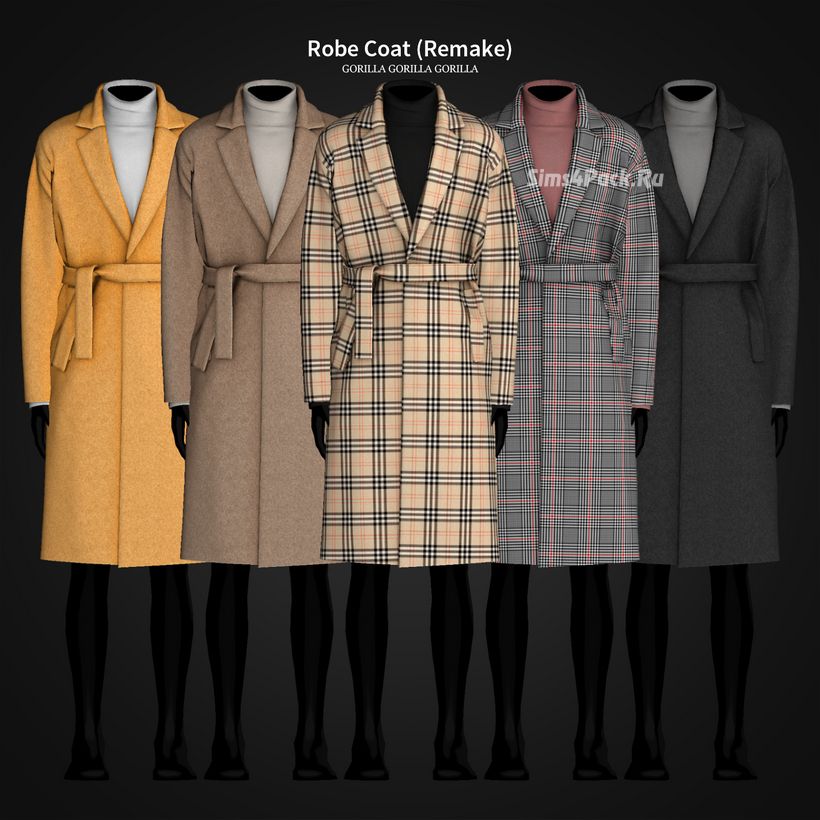 Мужское пальто и водолазка "Robe Coat (Remake)"