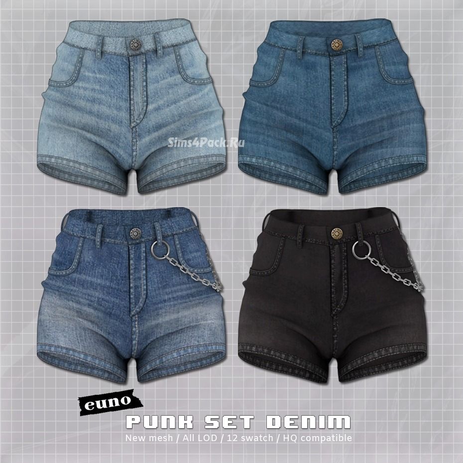 Женские шорты "punk set denim"