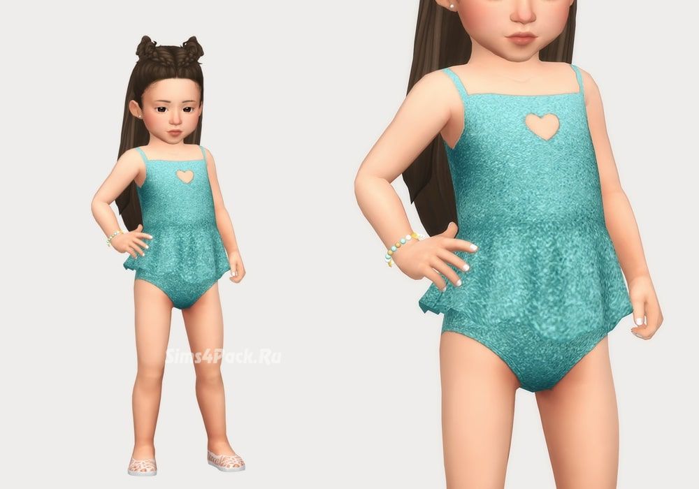 Купальник для малышек "cutout swim onepiece"