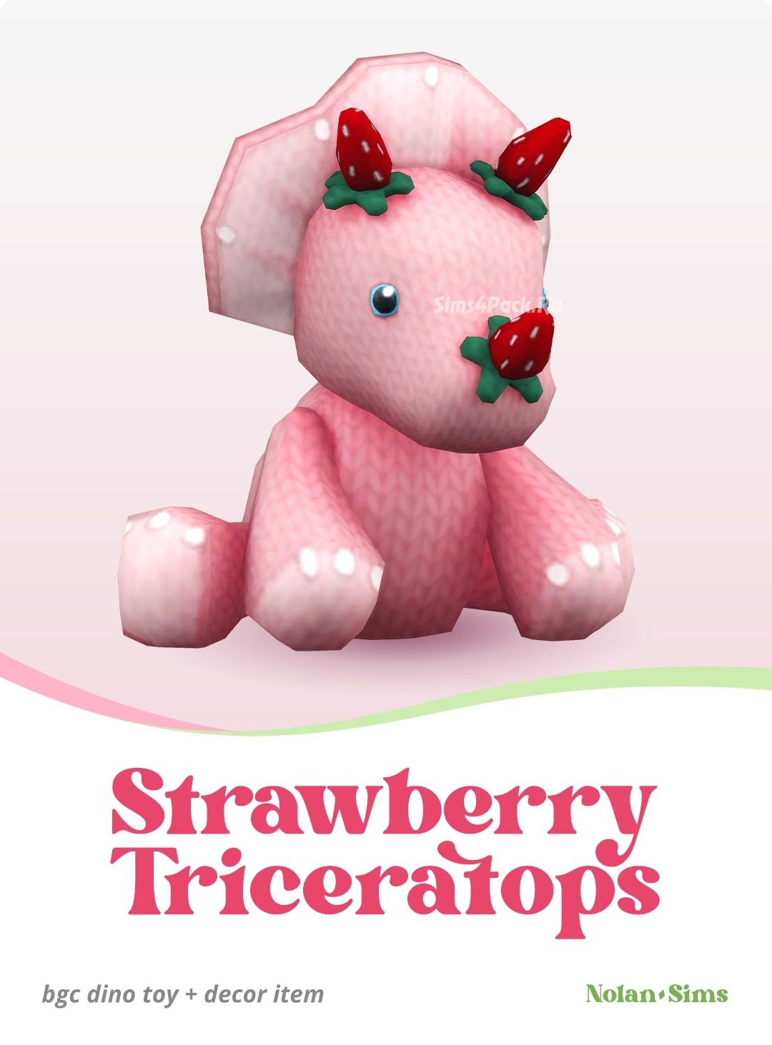 Игрушка для детей и тоддлеров "Strawberry Triceratops"
