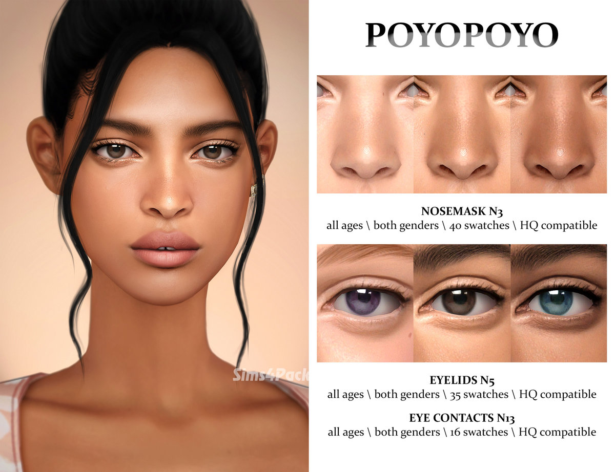 Генетика и линзы "Nosemask N3 / Eyelids N5 / Eye Contacts N13"