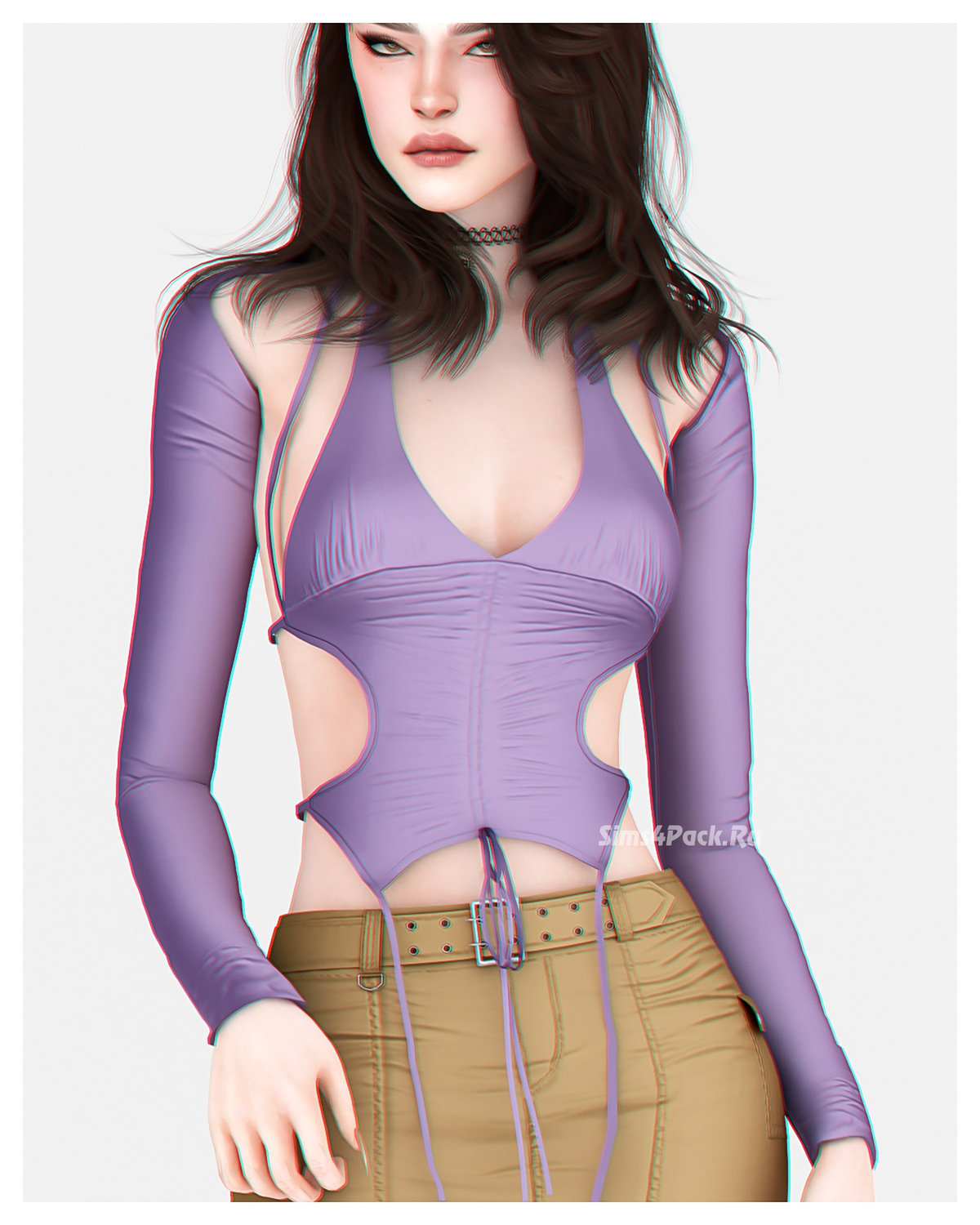 Топ и юбка "Lara Crop Top & Twill Short Cargo Skirt"