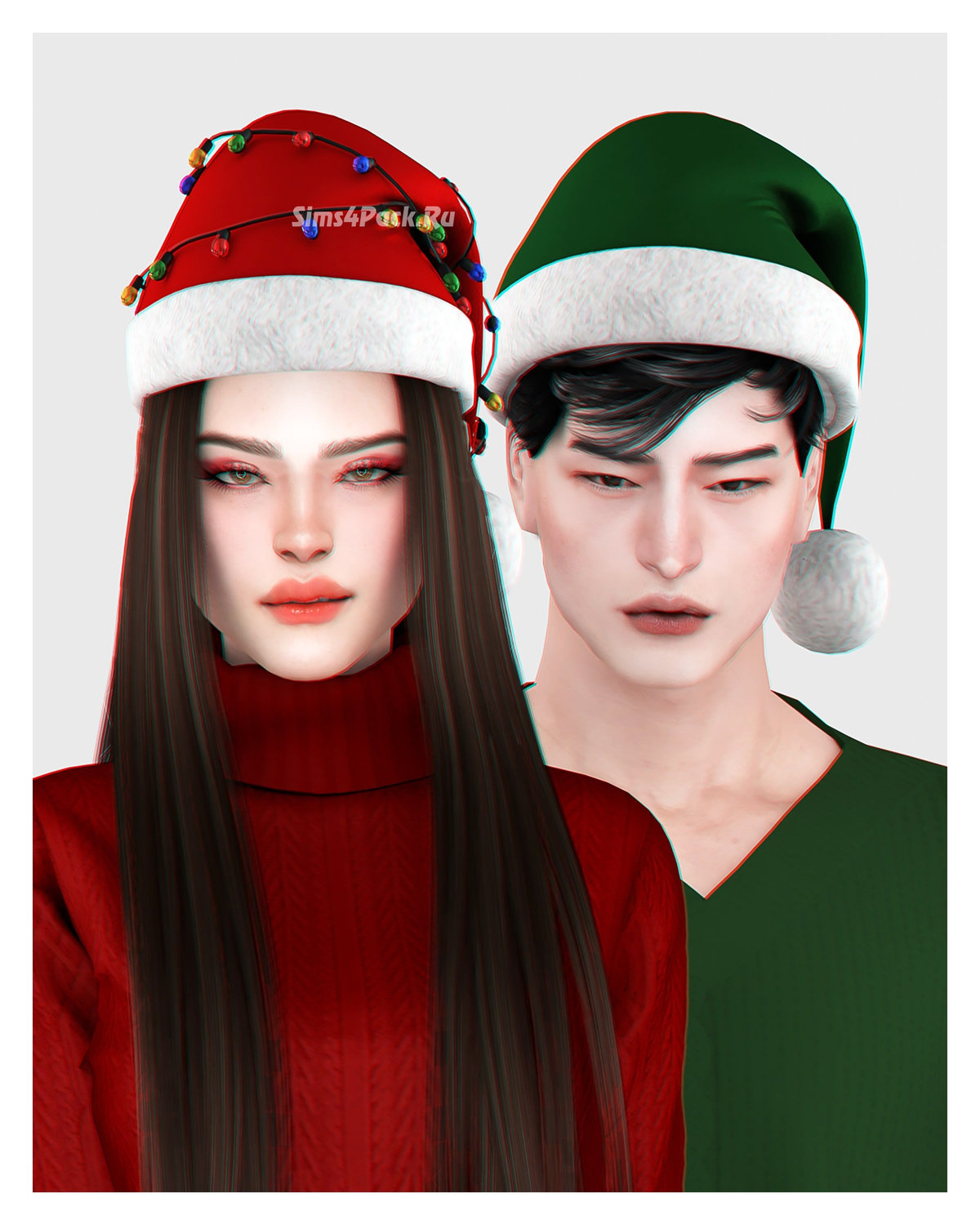 Шапка Санты "Santa Hat + Christmas Lights"