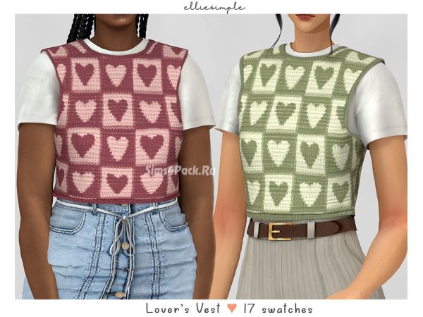 Топ и жилетка "lover's vest"