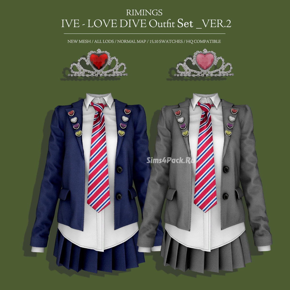 Наряд для симочки "IVE - LOVE DIVE Outfit _ver.2"