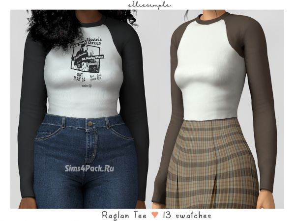 Женский лонгслив "raglan tee"