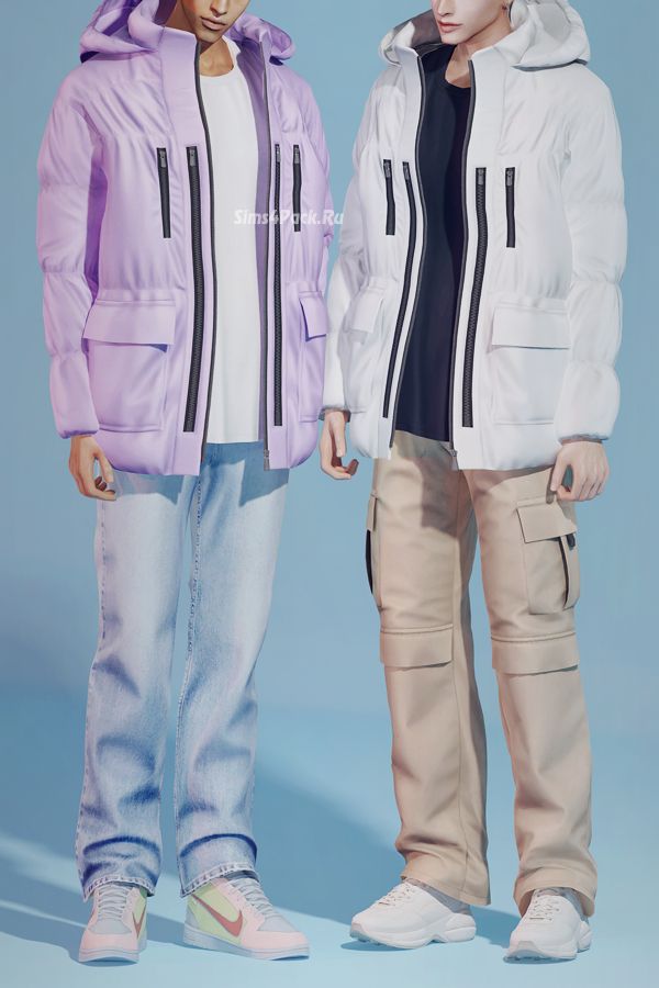 Куртка и футболка для симов "KK Down jacket"