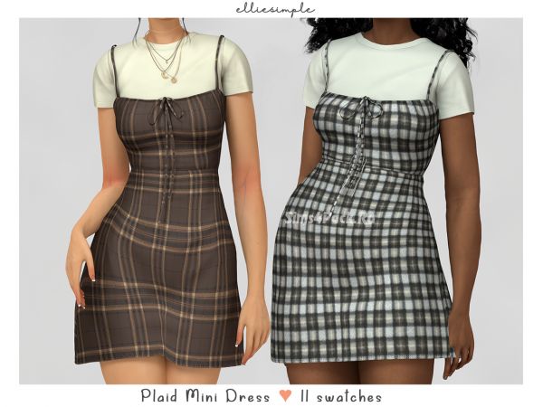 Наряд для симочки "plaid mini dress"