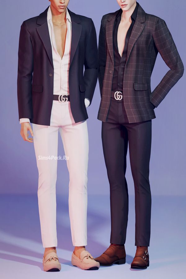 Рубашка с пиджаком "Unbuttoned shirt with jacket"