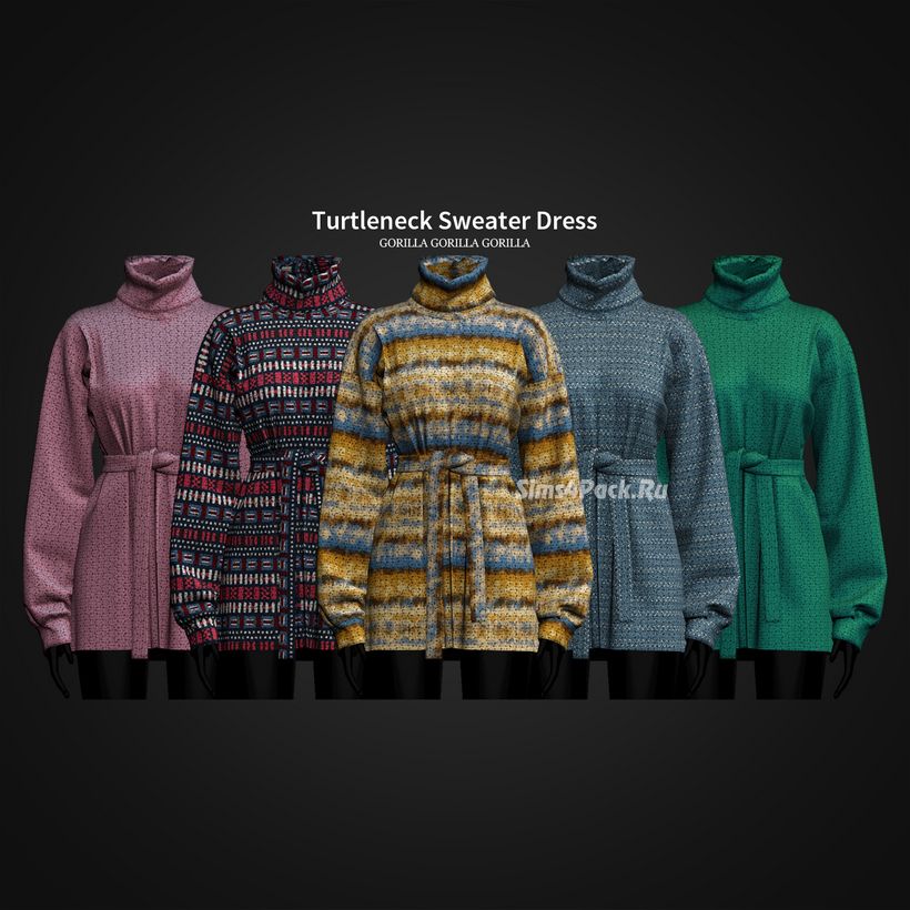 Платье "Turtleneck Sweater Dress"