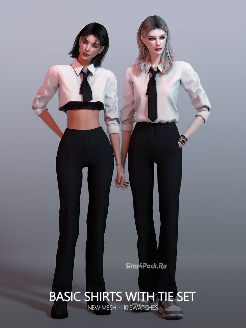 Комплект одежды для симочек "Basic Shirts With Tie Set"