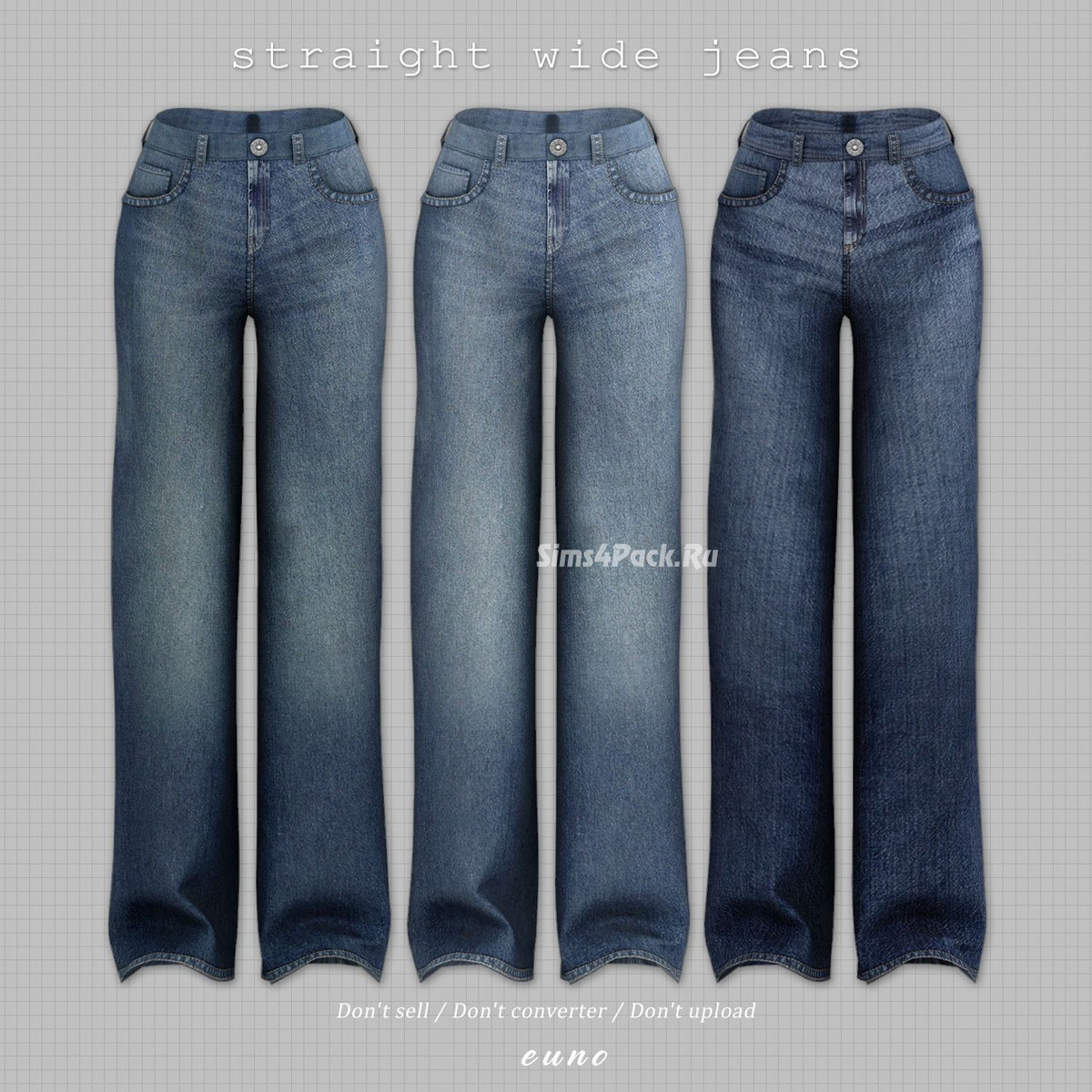 Женские джинсы "straight wide jeans"