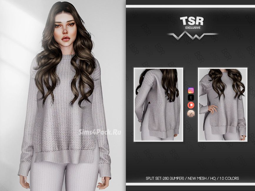Женский свитер "SPLIT SET-280 (JUMPER) BD822"