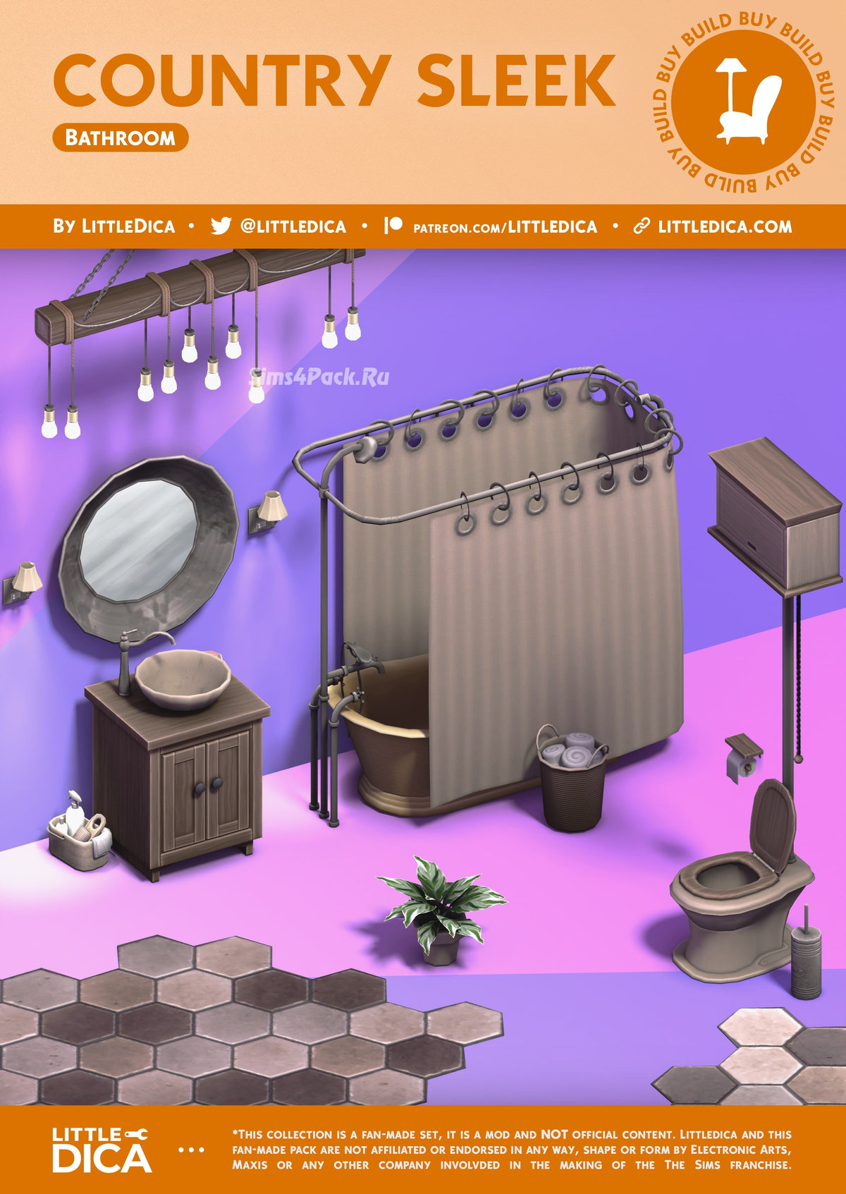 Ванная комната "Country Sleek Bathroom"