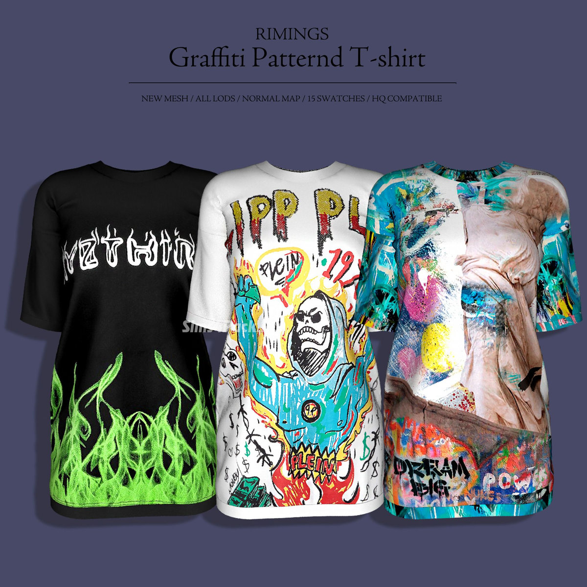 Женская футболка "Graffiti Patternd T-shirt"