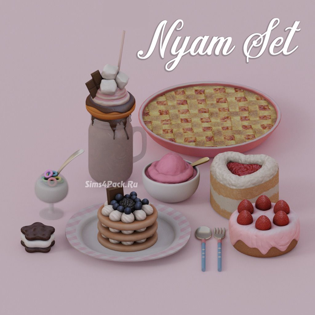 Набор декоративной еды и посуды  "Nyam Set"
