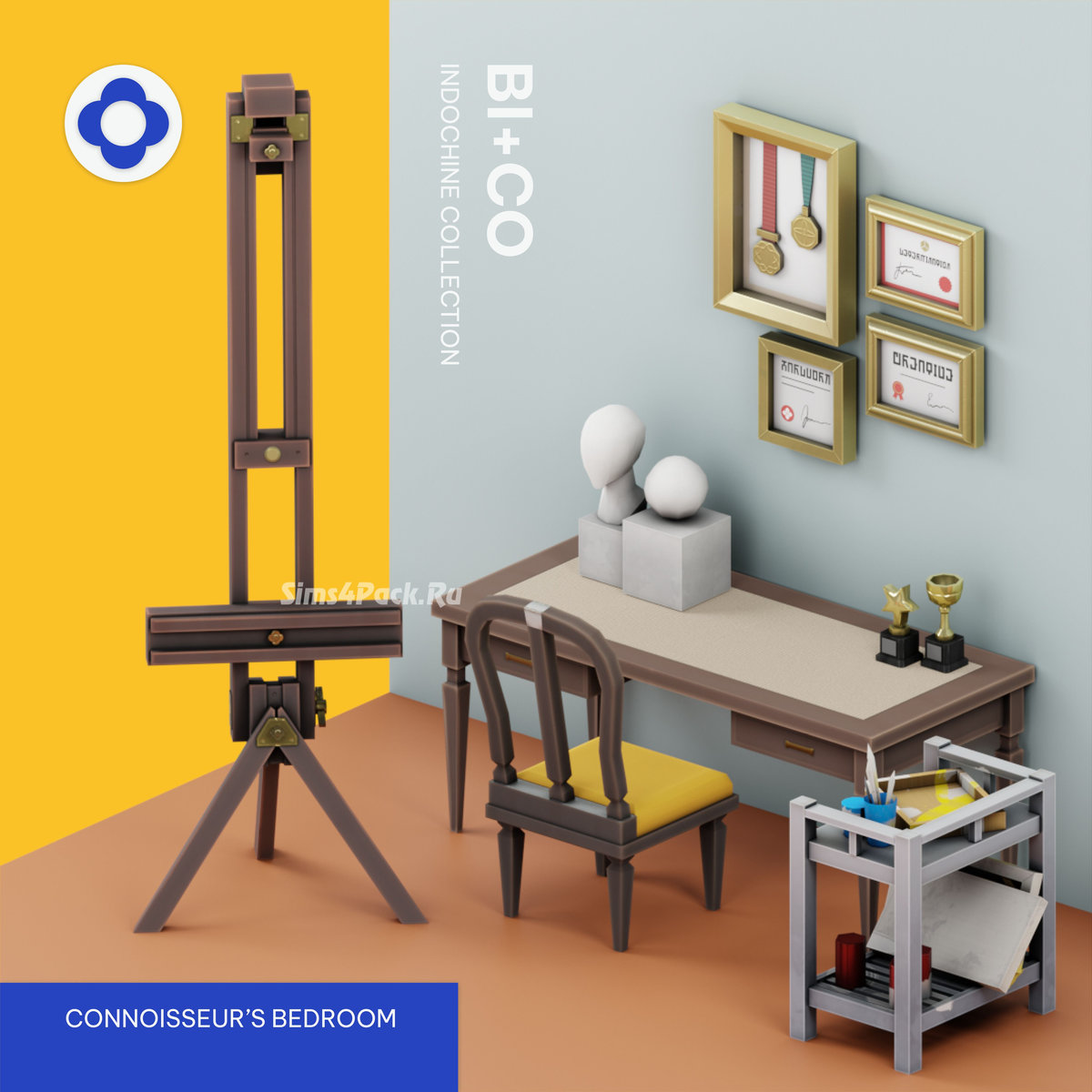 Рабочий кабинет и спальня "Connoisseur's Bedroom Set"