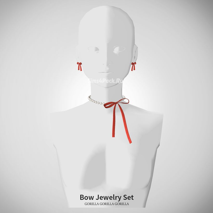 Серьги и чокер "Bow Jewelry Set"