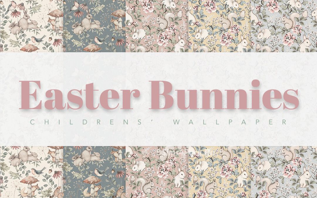 Обои "Easter Bunnies Children's Wallpaper"