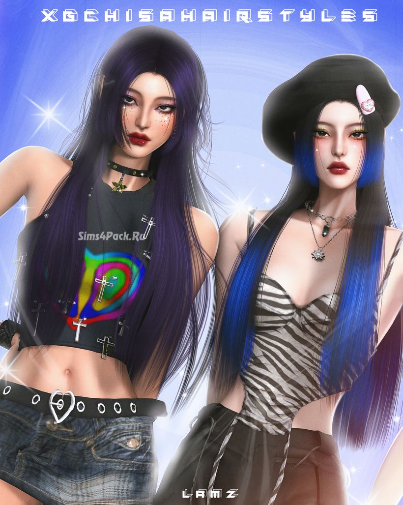 Женская прическа "XG_ChisaHairstyles_001F-003F"