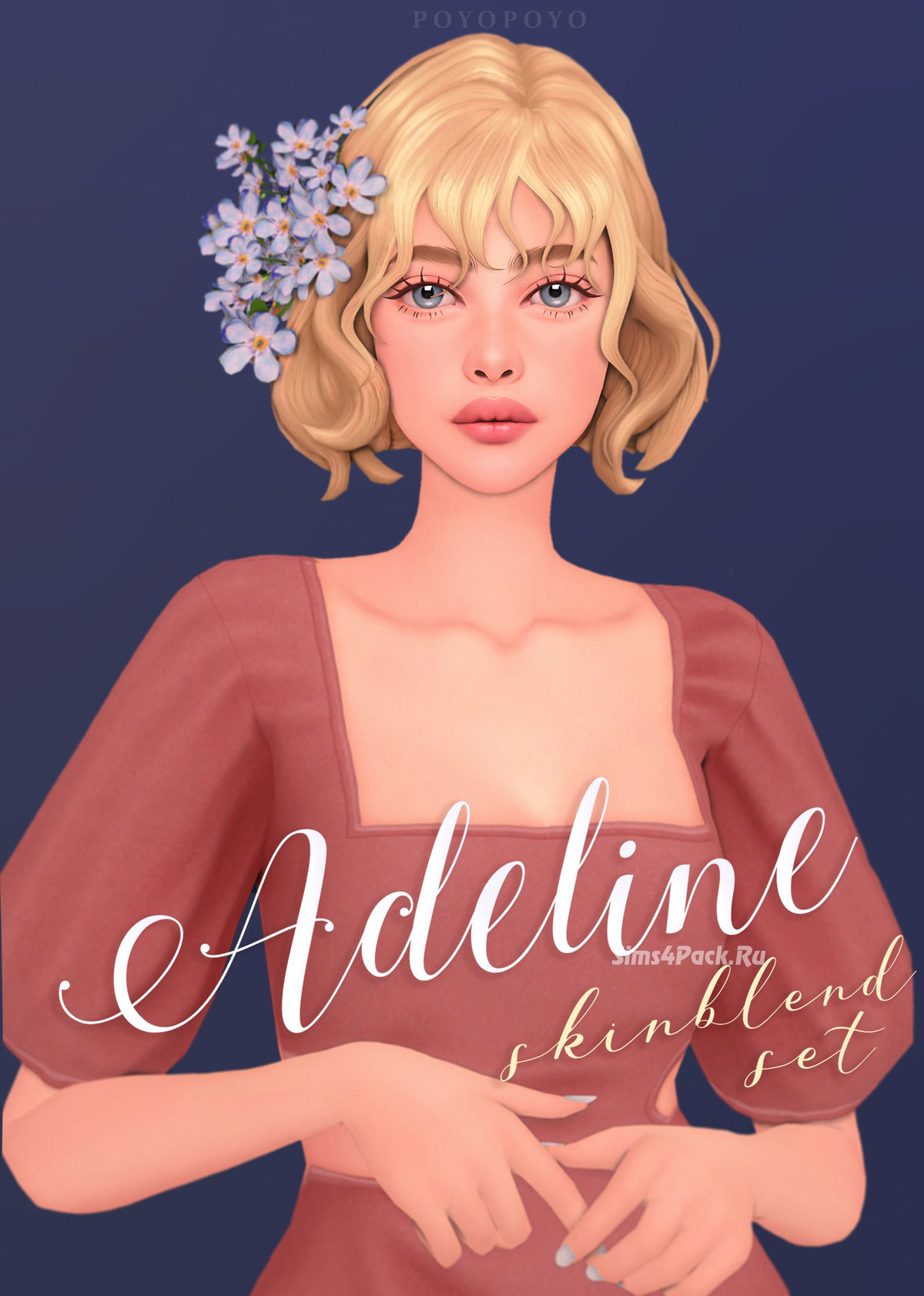 Генетика и брови "Adeline Skinblend Set, Eyebrows N2-3, Eye Contacts N16"