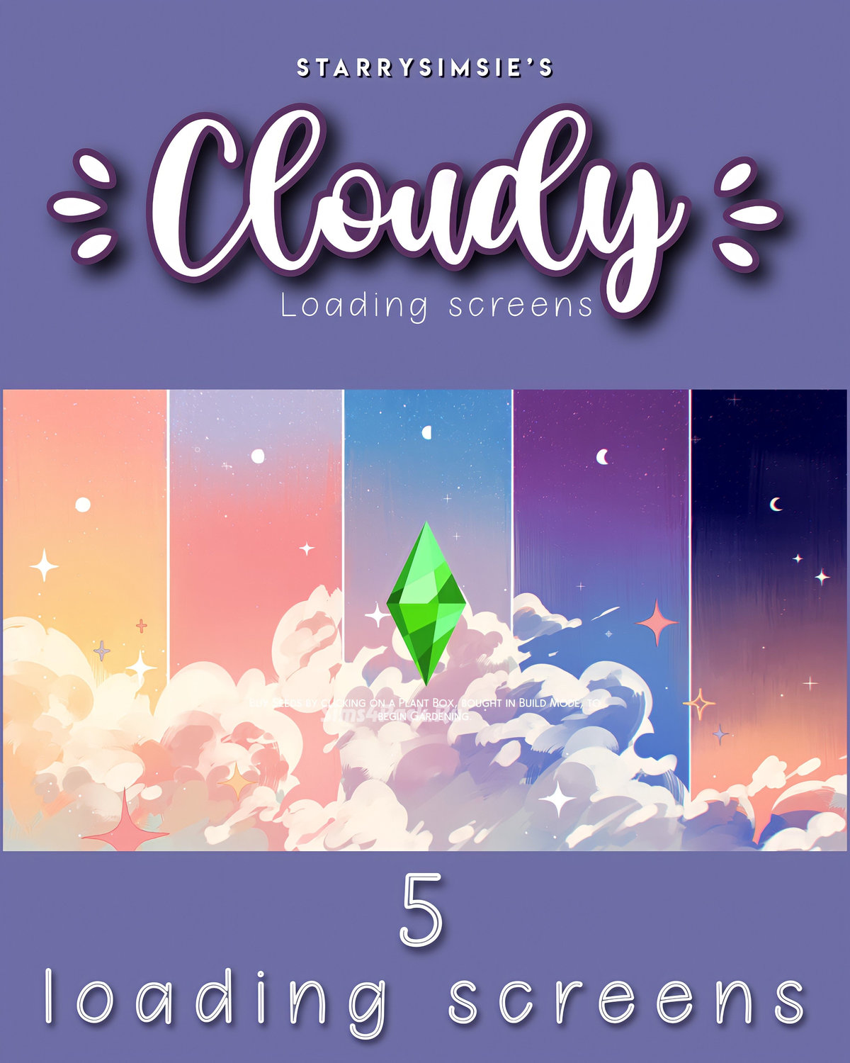 Набор фонов для экрана загрузки "Cloudy"