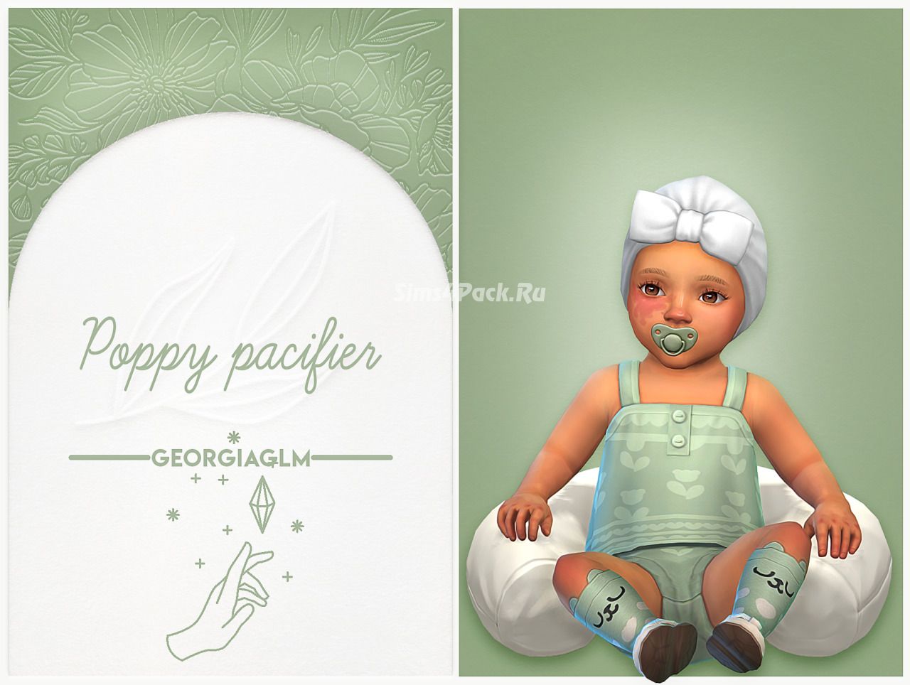 Пустышка для младенцев "POPPY PACIFIERS"
