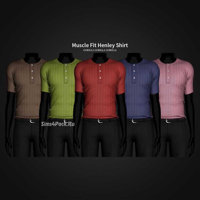Мужская футболка "Muscle Fit Henley Shirt"