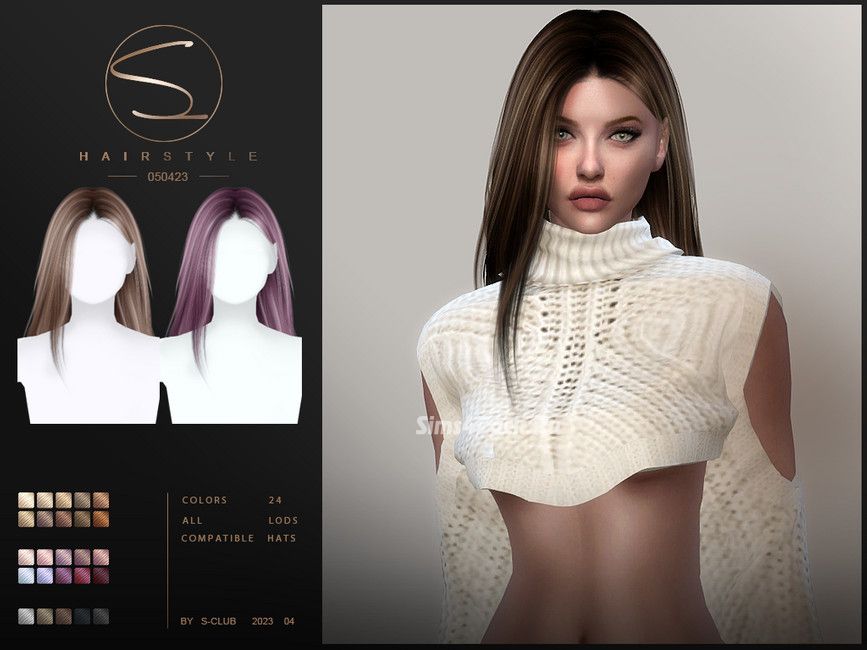 Прическа "Long straight hairstyle Alicia"
