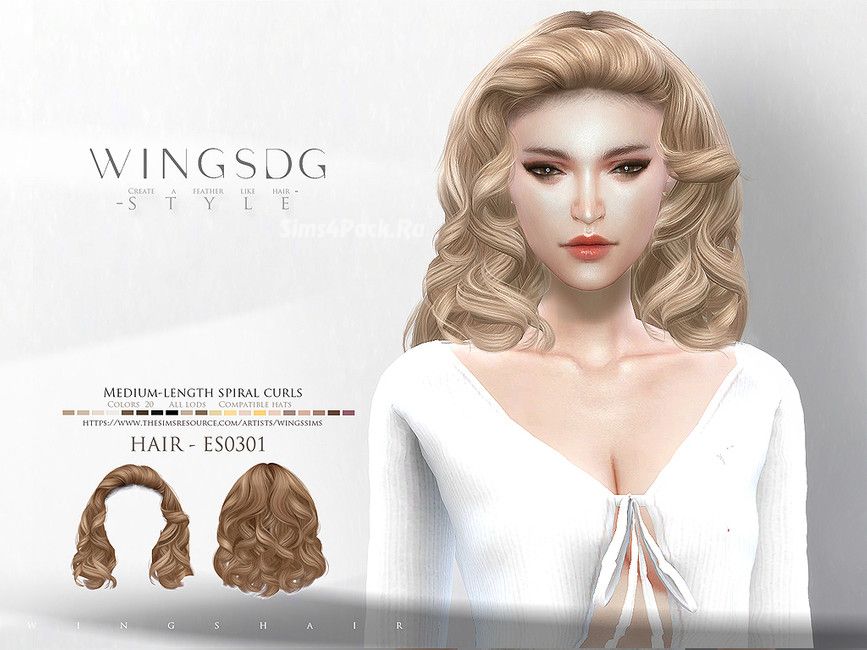 Прическа "Medium-length spiral curls ES0301"
