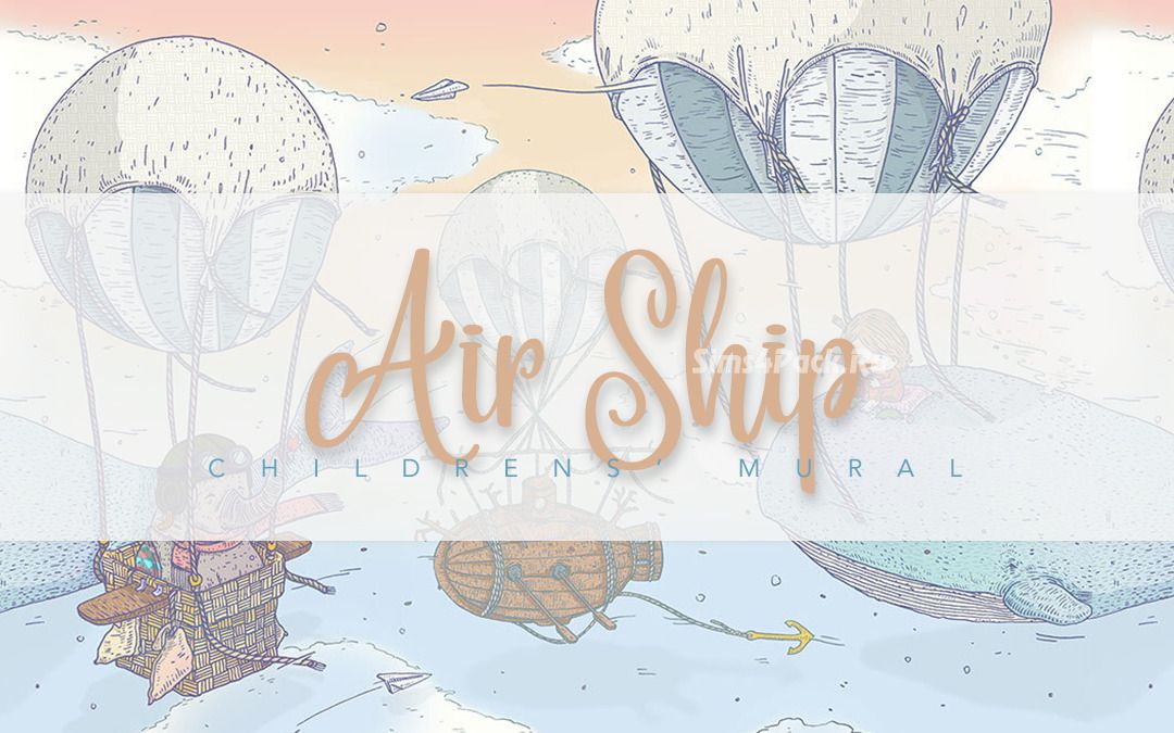 Обои "Airship Children's Mural"