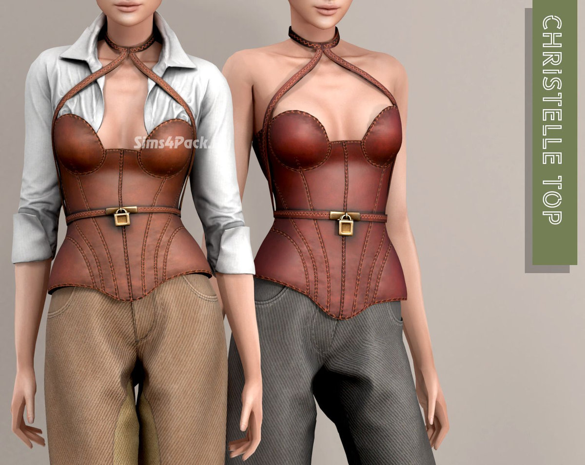 Рубашка и корсет для симочек "christelle top"