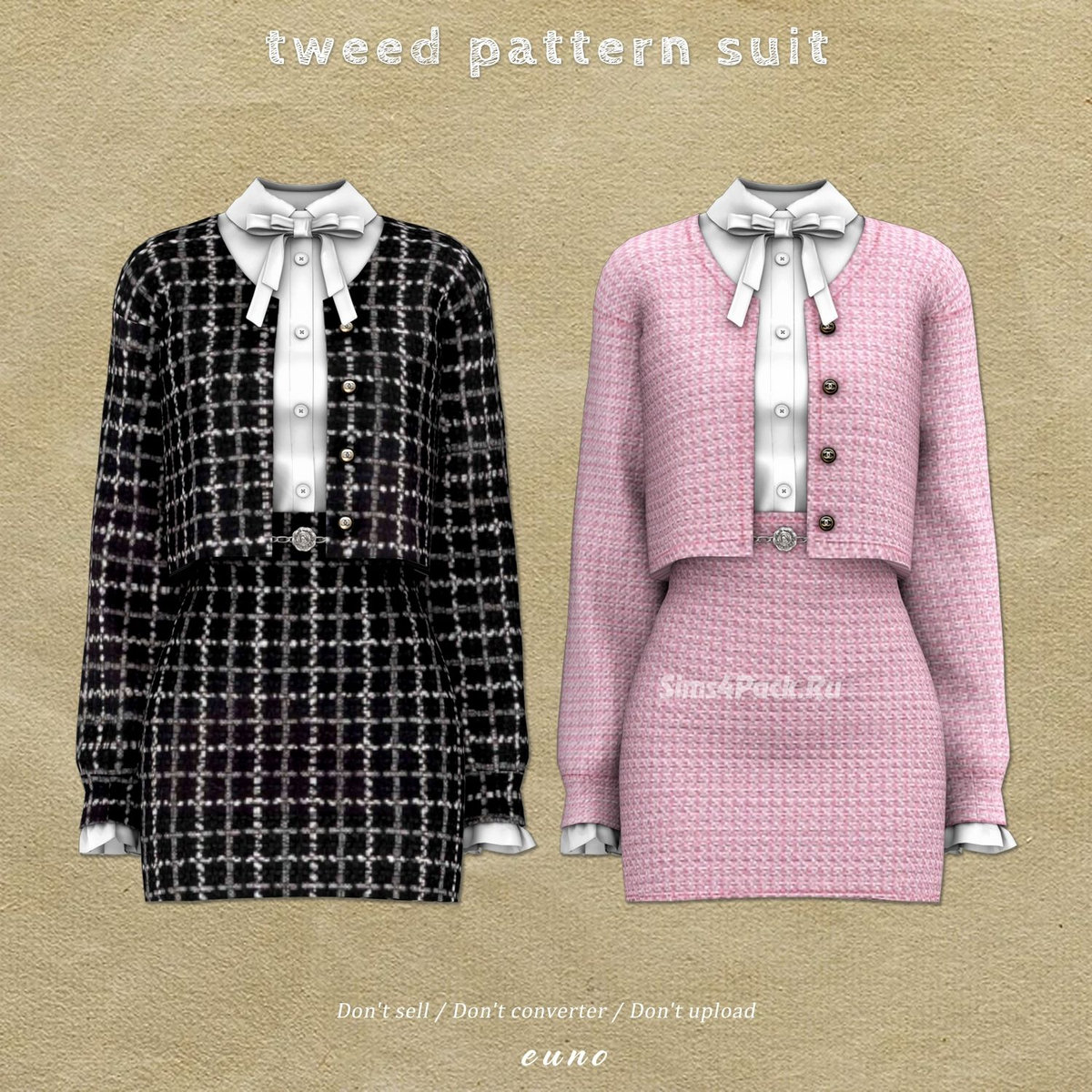 Женский костюм "tweed pattern suit"