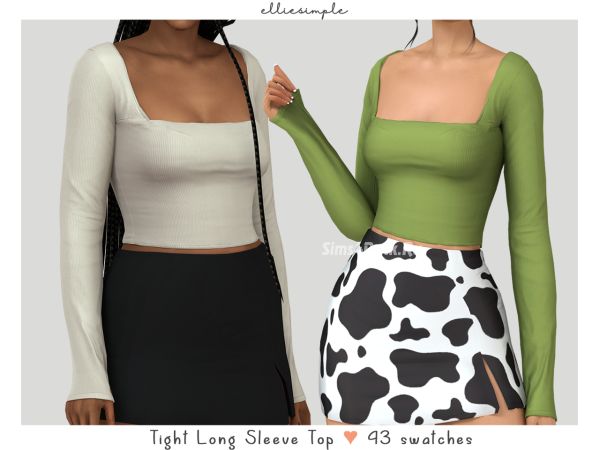 Топ "tight long sleeve top"