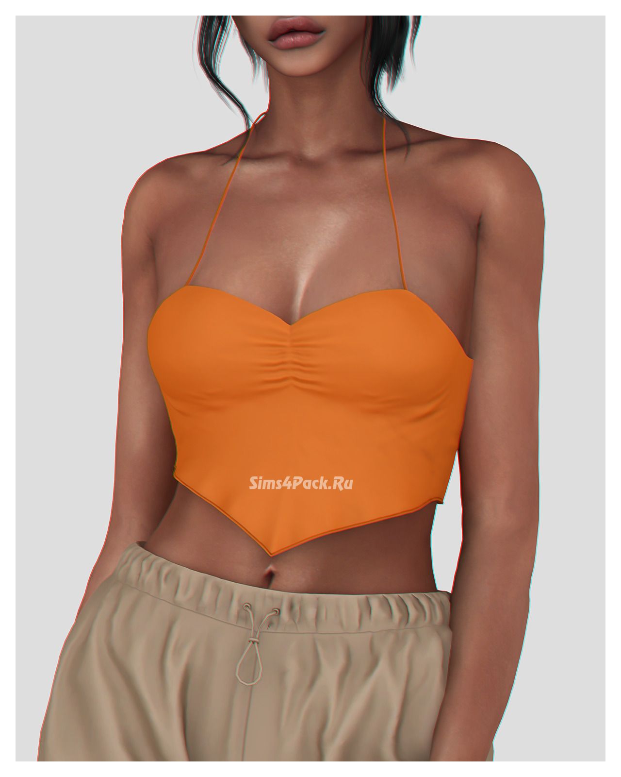 Топ "Gemma Neck Tie Crop Top"