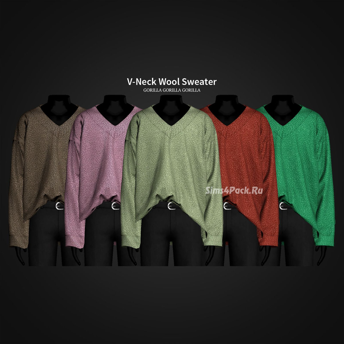 Мужской свитер "V-Neck Wool Sweater"