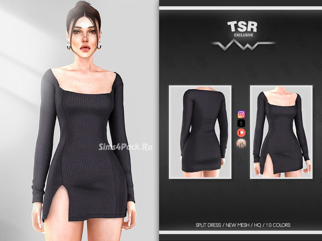 Платье "SPLIT DRESS BD973"