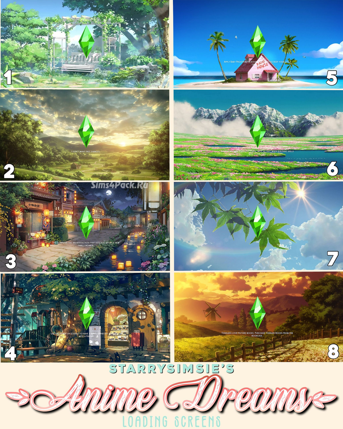 Набор фонов для экрана загрузки "Anime Dreams"