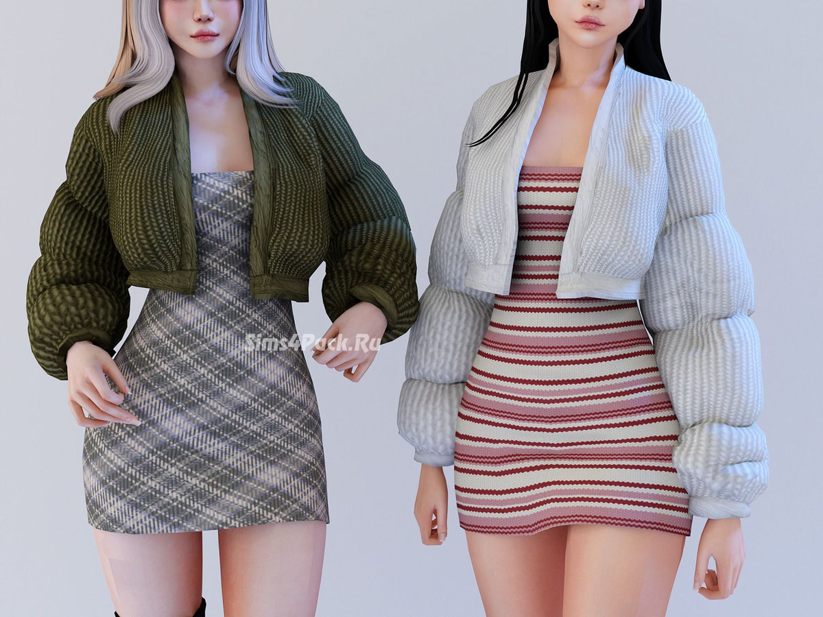 Платье с пуховиком "Puffer with mini dress"
