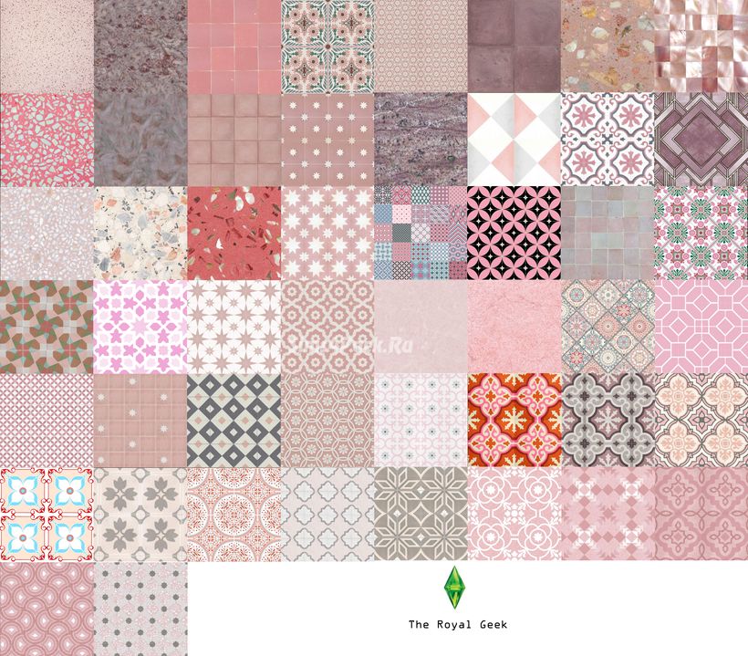Набор напольных покрытий "Felicity Pink Tiles"