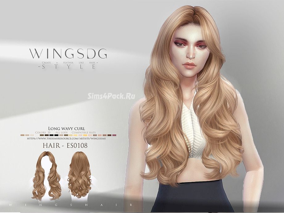 Прическа "Long wavy curl ES0108"
