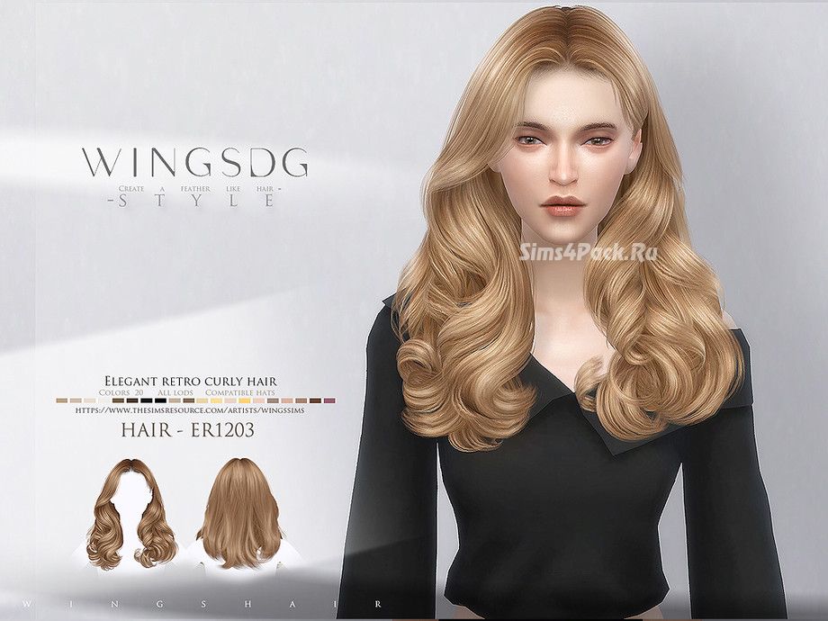 Прическа "Elegant retro curly hair ER1203"