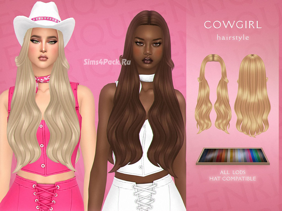 Женская прическа "Cowgirl Hairstyle"