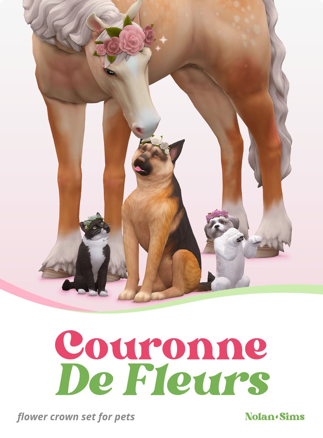 Венок для животных "Couronne De Fleurs"