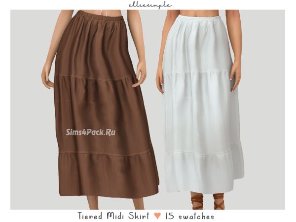 Женская юбка "tiered midi skirt"