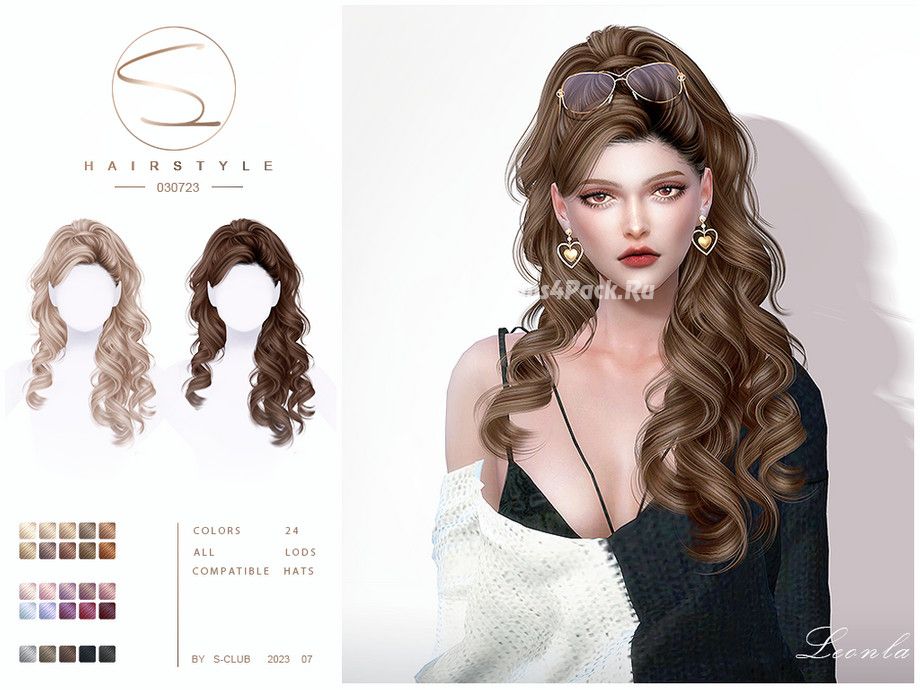 Женская прическа "Curly ponytail hair 030723(Leonia)"