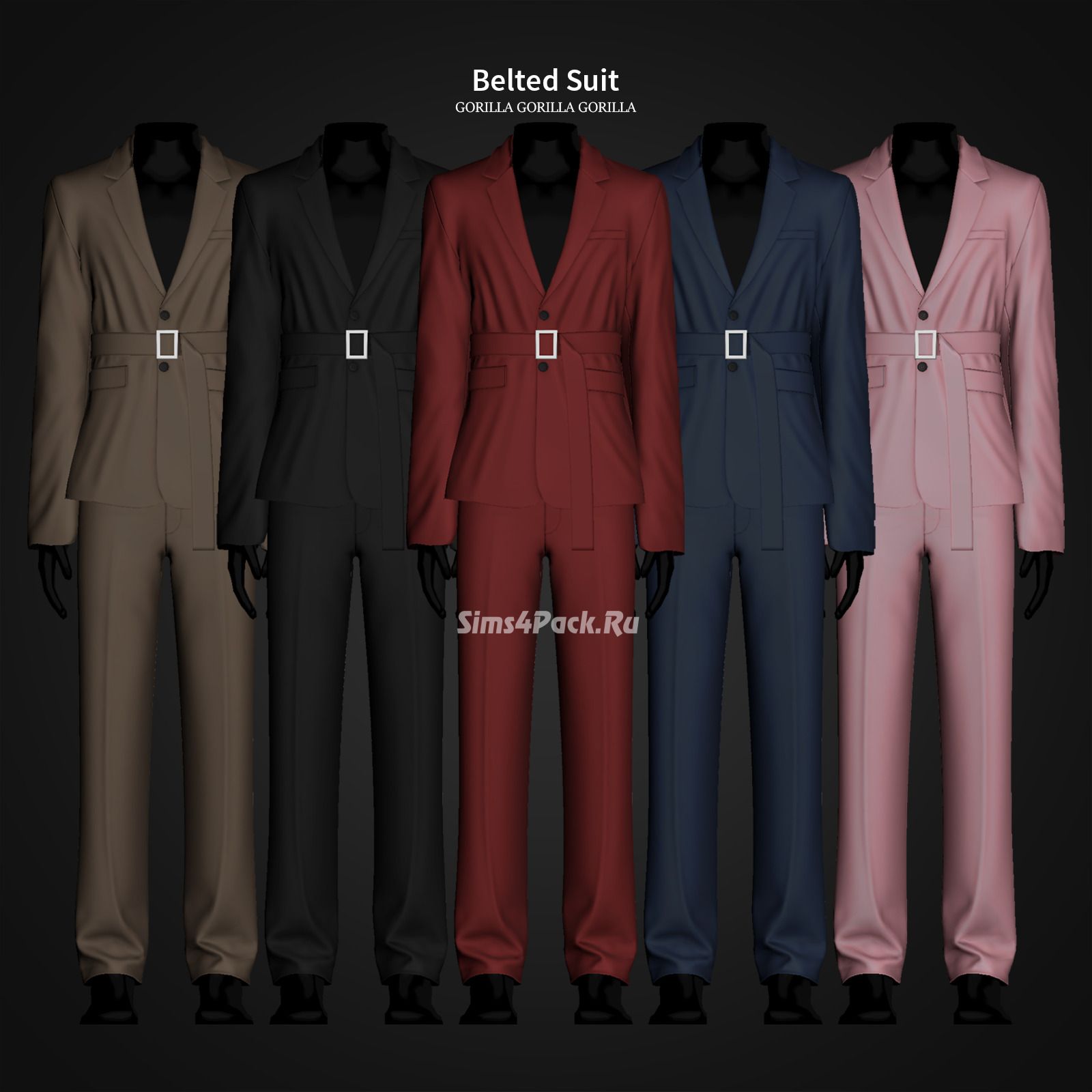 Мужской костюм "Belted Suit"