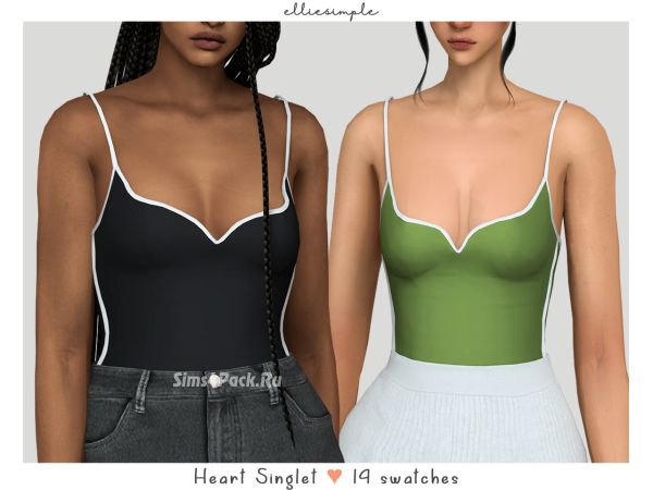 Топ для симочек "heart singlet"