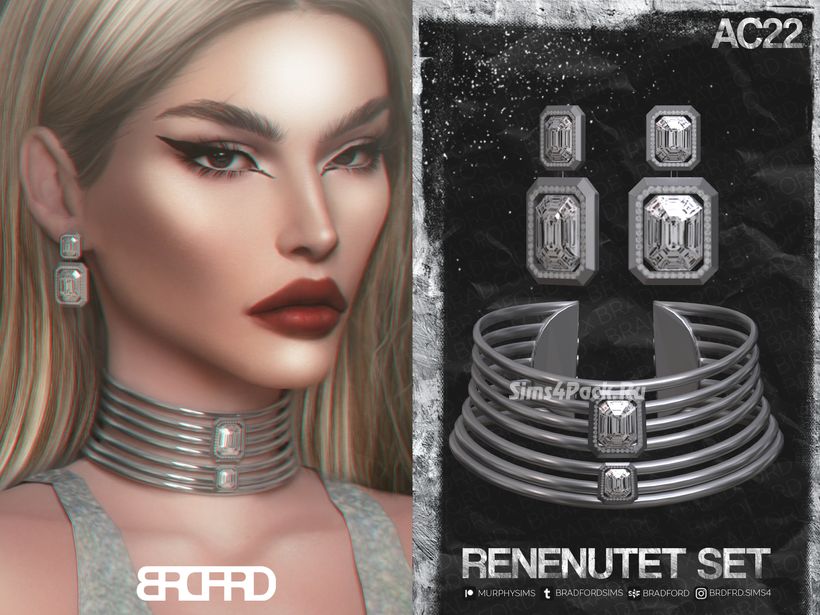 Серьги и чокер "RENENUTET SET"