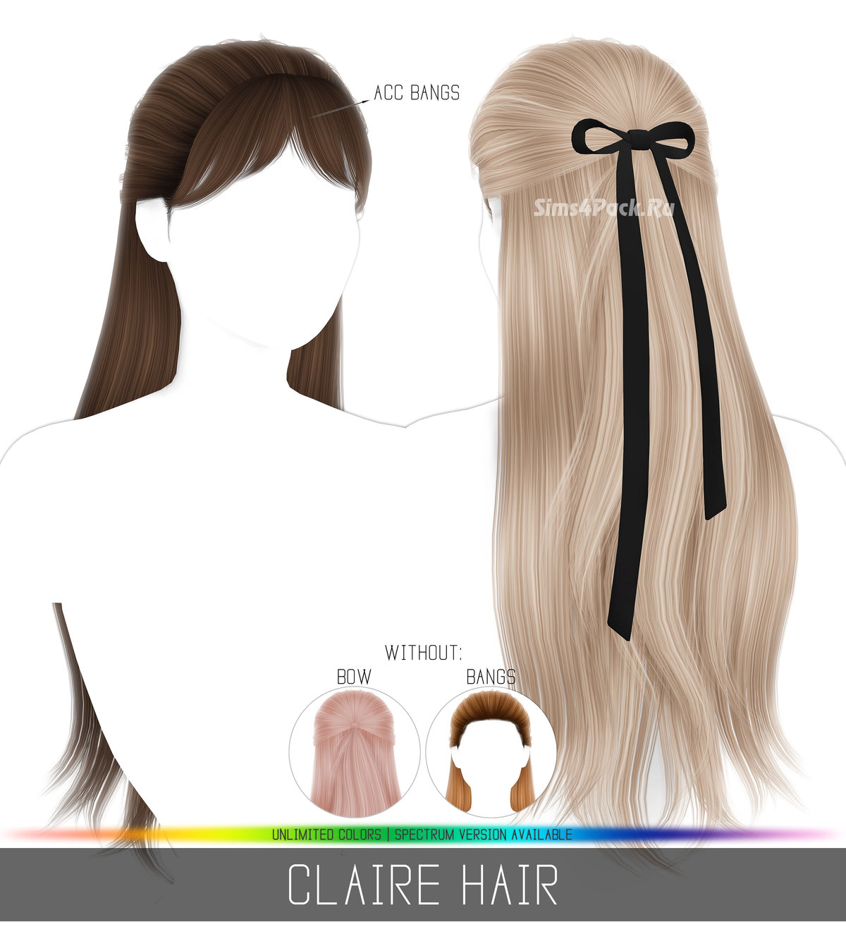 Прическа для женщин, девочек и малышек "CLAIRE HAIR"